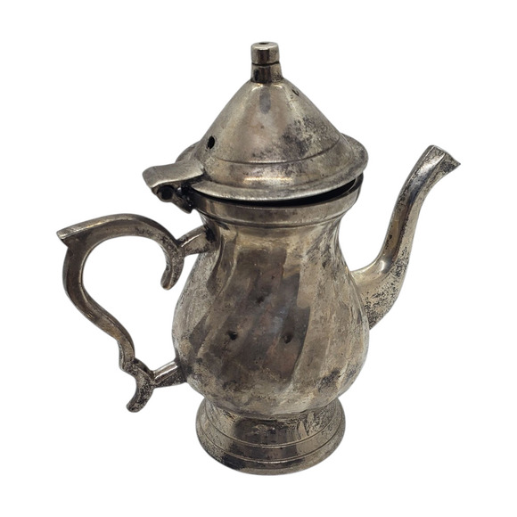 Vintage Silver Plated Miniature Tea Set Coffee Tea Pot Tray Creamer Sugar - Picture 2 of 16